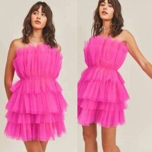 NWT Pink Tulle Dress Size L